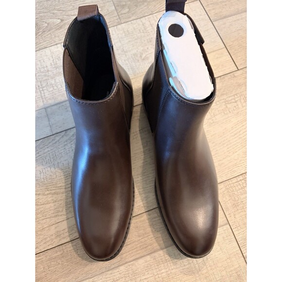 NEW Alfani Men\'s Brown Luka 2 Pull On Round Toe Casual Chelsea Boots Shoes Sz 9 main image 4